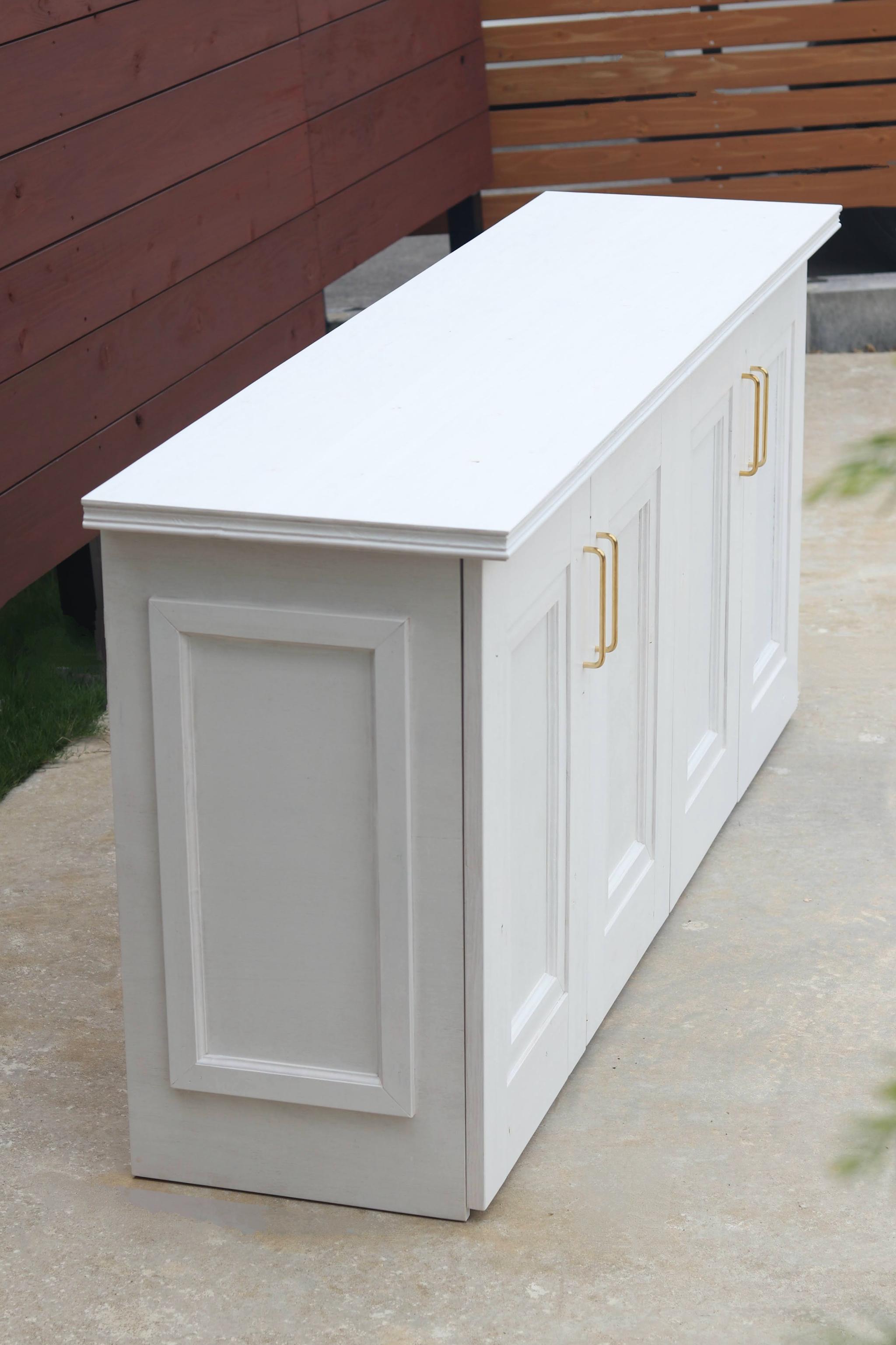 ヨーロピアンな雰囲気の可愛らしいアンティークキャビネット　レジ台　キャッシャー  ディスプレイ 店舗什器 | 2枚目